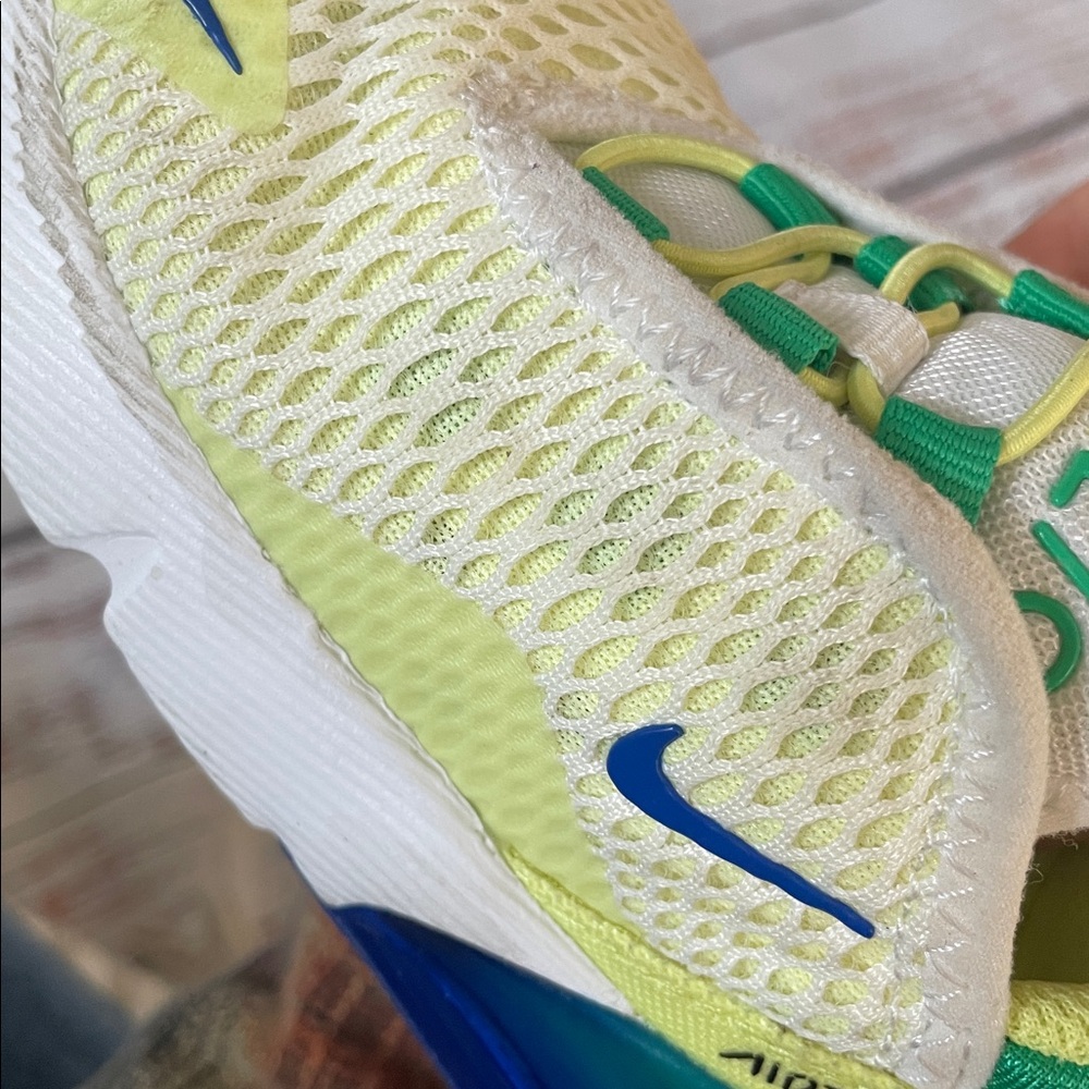 Nike Air Max 270 (Toddlers) Blue/White/Light Lemon Twist - Picture 10 of 10